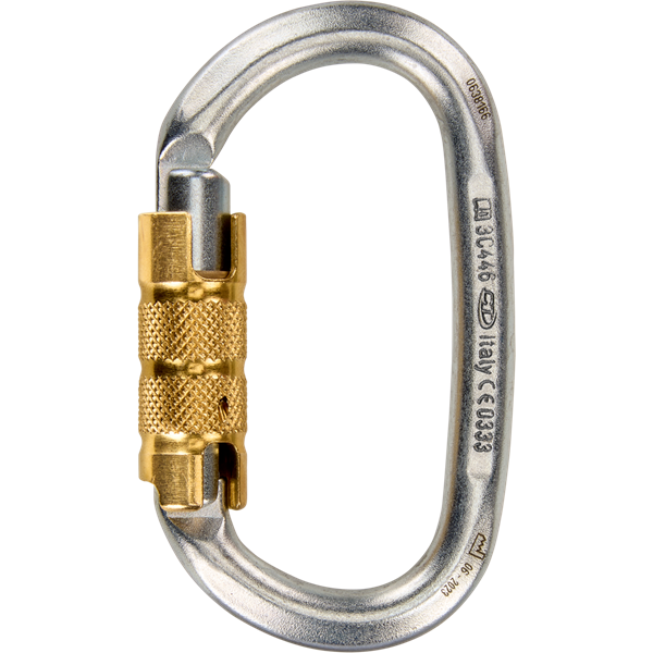 Mousqueton auto 3T keylock, acier, 30 kN, PILLAR STEEL TG, CLIMBING TECHNO