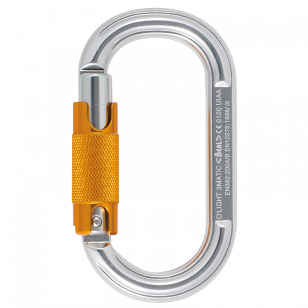 Mousqueton ovale automatique 3T, keylock, O'LIGHT, BEAL