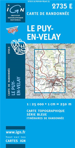 Carte série bleue, Le Puy en Velay, IGN